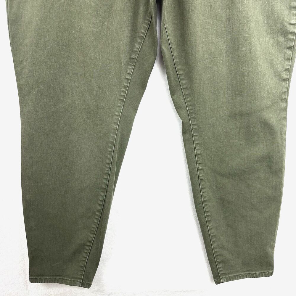 Torrid Sky High Skinny Super Soft Jeans Womens 26T Tall Stretch Olive Green - Picture 3 of 15